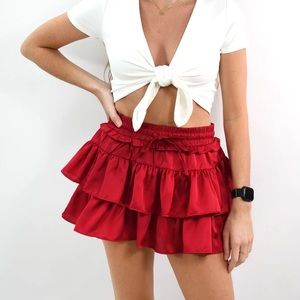 Crimson game day skort